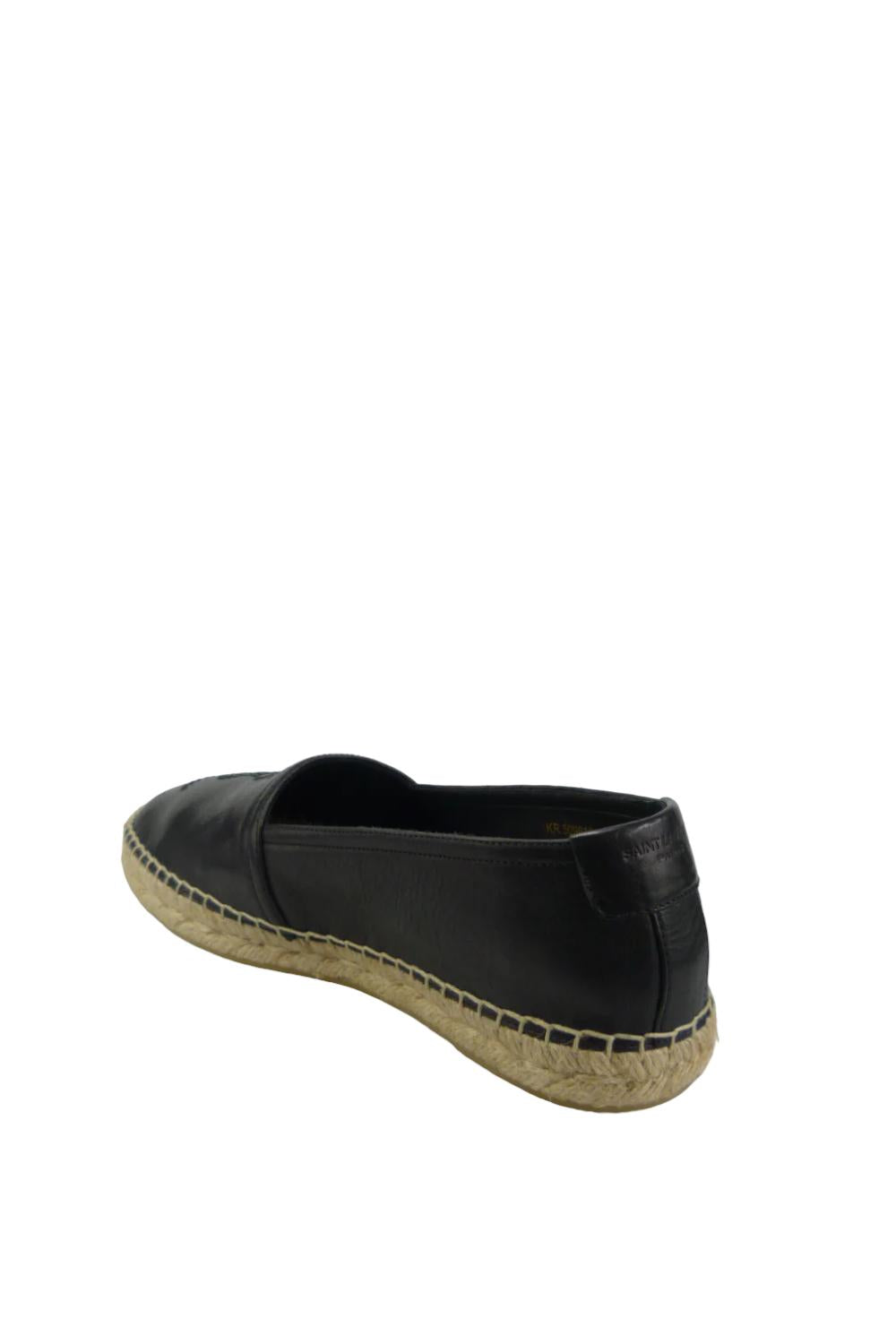 Espadrillas Saint Laurent in Pelle a Grana 5096160AS00 /1000 Saint Laurent 