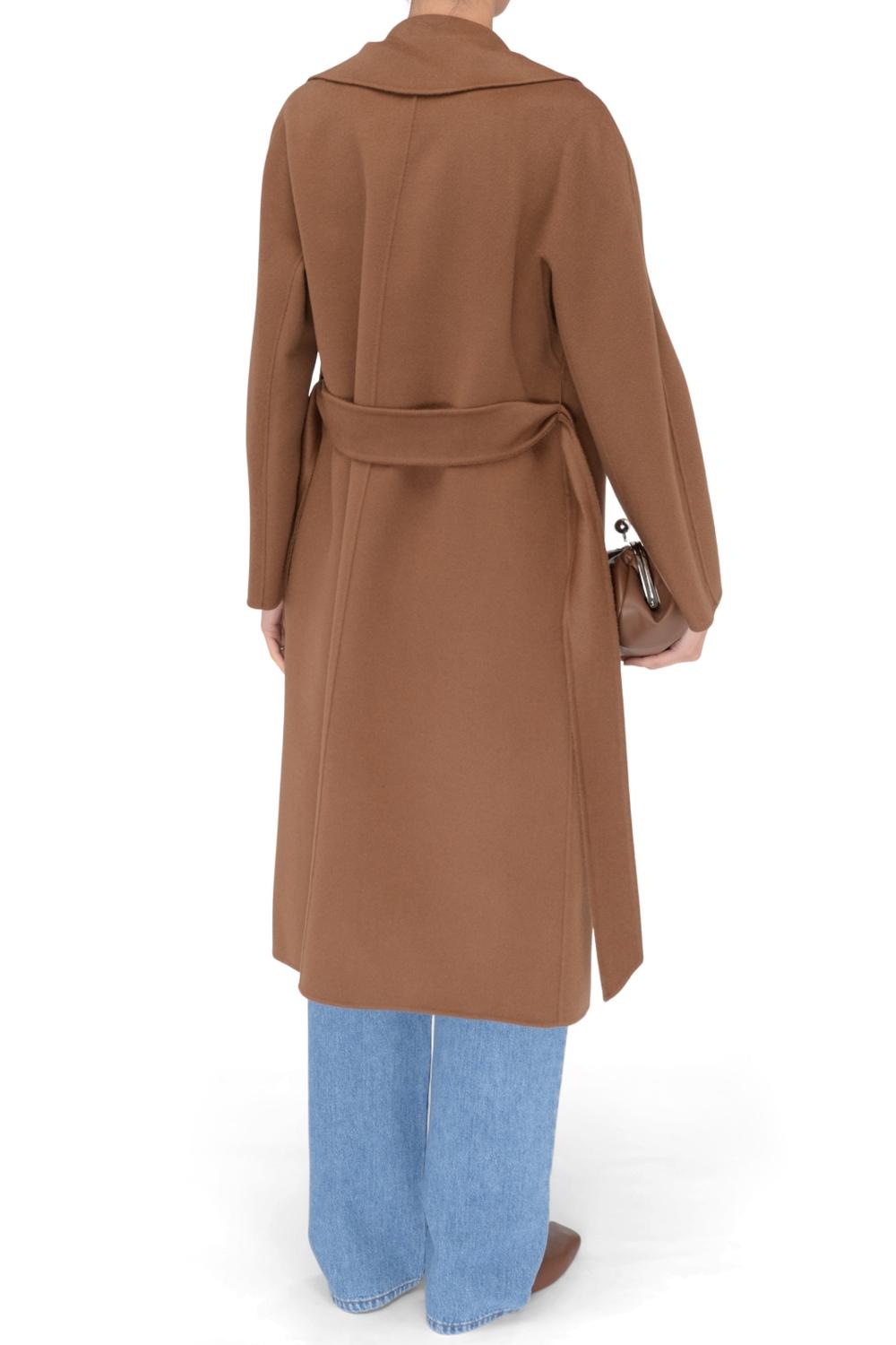 Cappotto in lana, cachemire e seta con cintura<BR/> CLES 058NOCCIOLA Max Mara Studio 