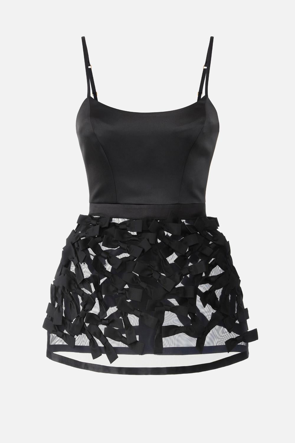 Abito in duchesse con fiocchi in raso<BR/> AB711 52E2110 Elisabetta Franchi 