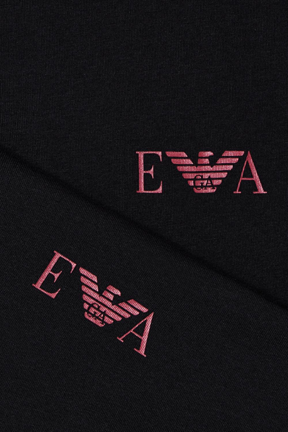 Pack 2 T-shirt loungewear fitted fit logo bold monogram EM001849 AF10778MC005 Emporio Armani 