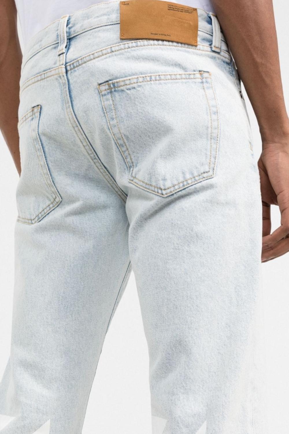 Jeans Uomo Off-White Diag Tab N Arrow Slim  Bleach Blue OMYA147C 99DEN0024001 Off-White 