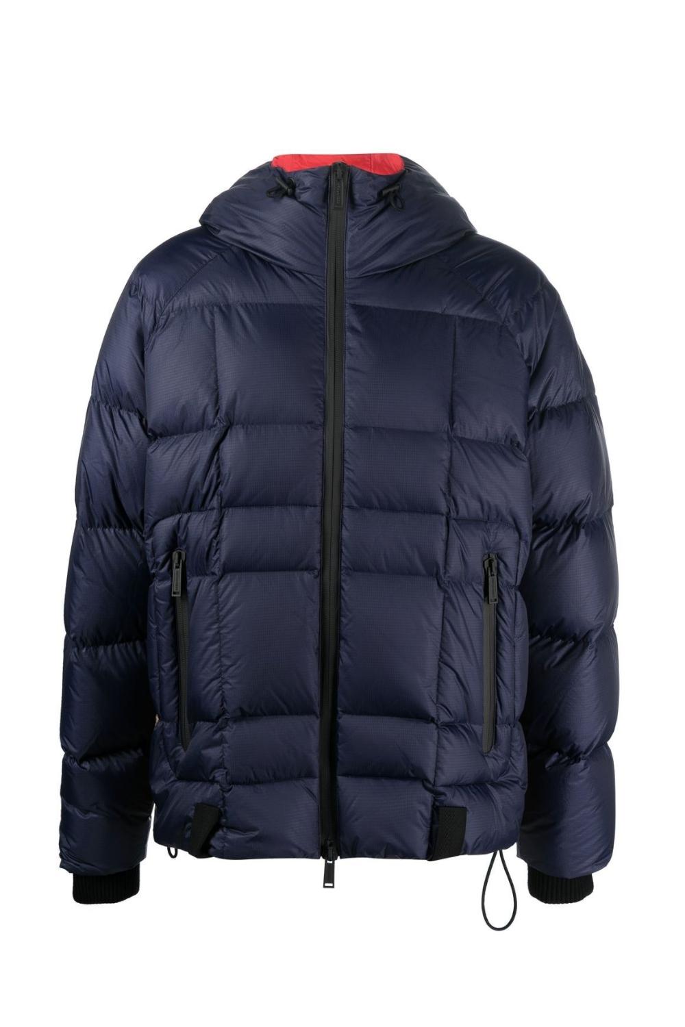 Piumino Dsquared2 blu con cappuccio e interno rosso a contrasto S74AM1414 S54056477NAVY Dsquared2 
