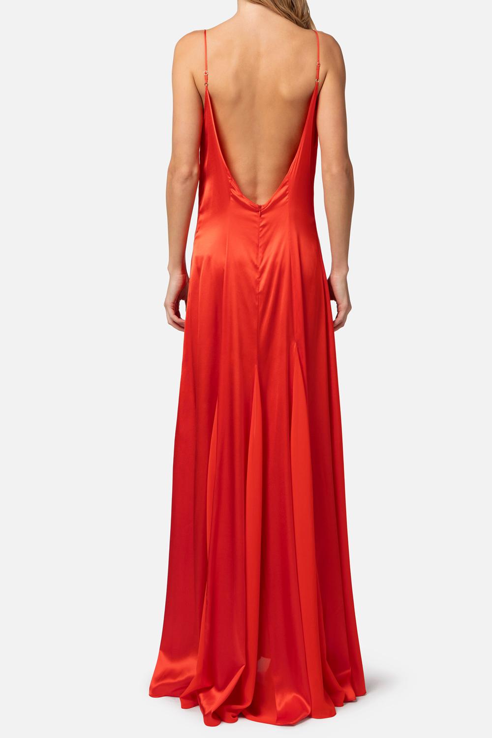 Silk red carpet dress