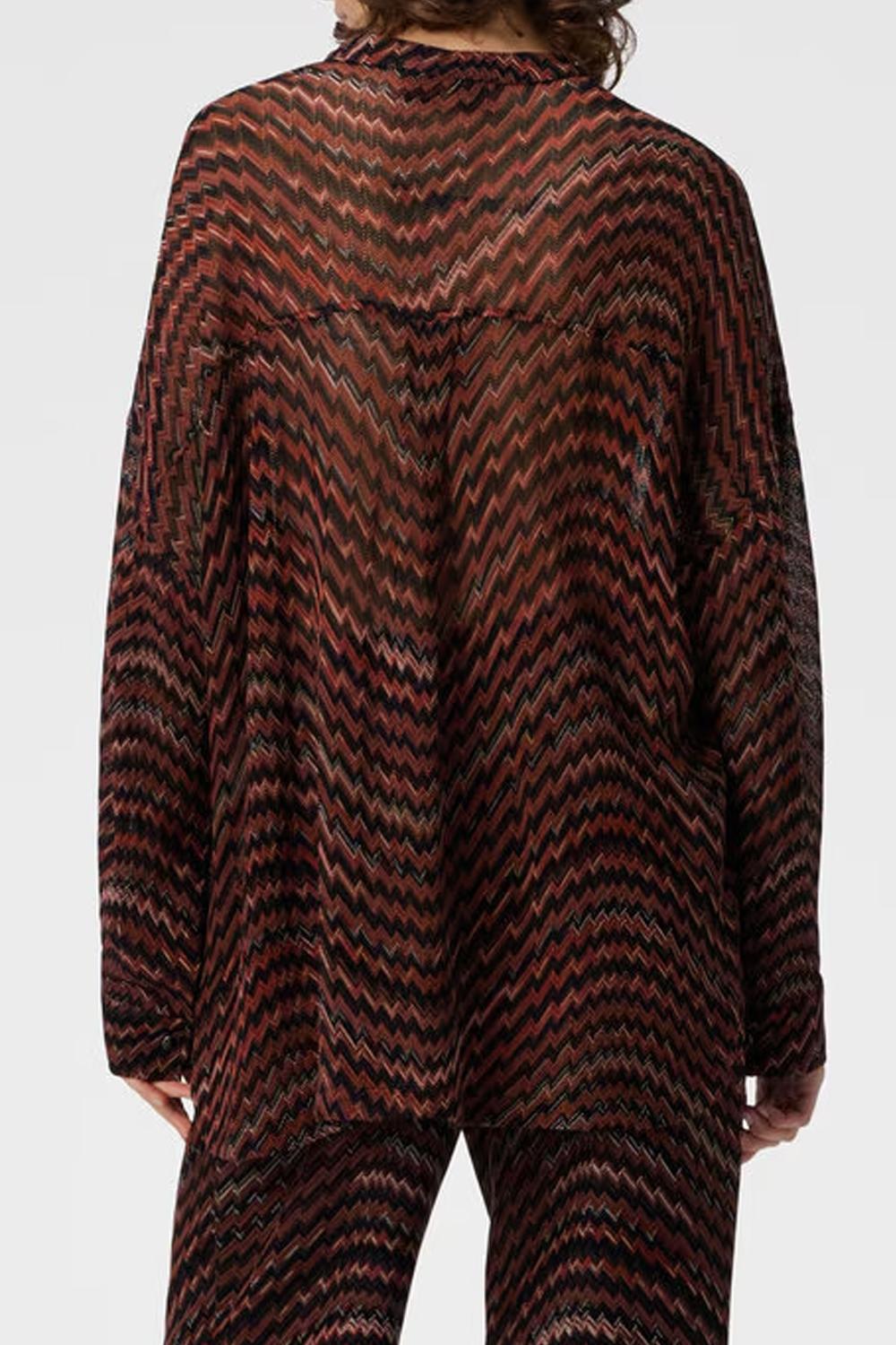 Maglia Girocollo Missoni in Misto Viscosa a Zig Zag DS25WJ0F BC005DS4174 Missoni 