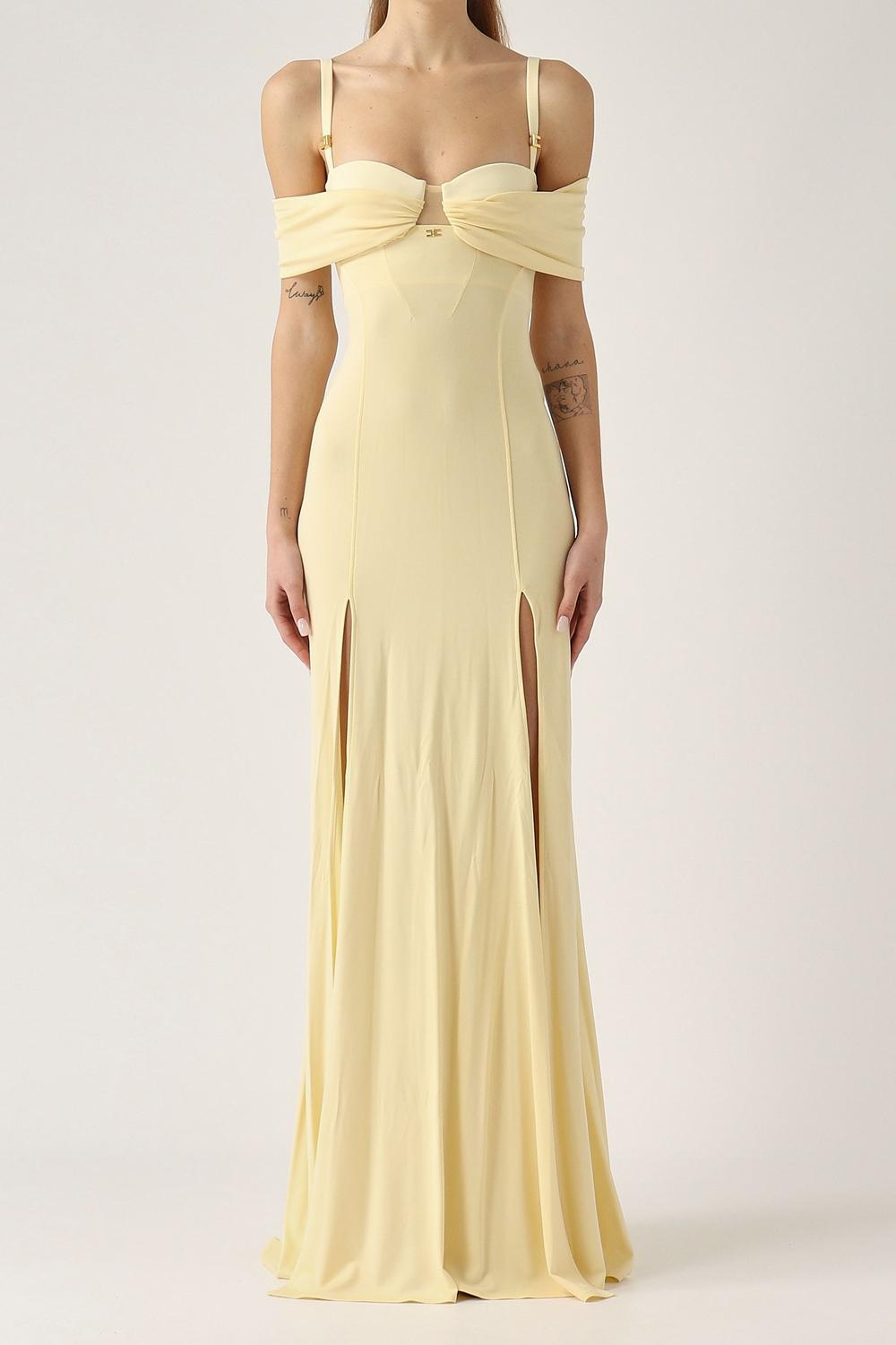 Abito Red Carpet in jersey crêpe con corsetto<BR/> ABR08 51E2DC7 Elisabetta Franchi 