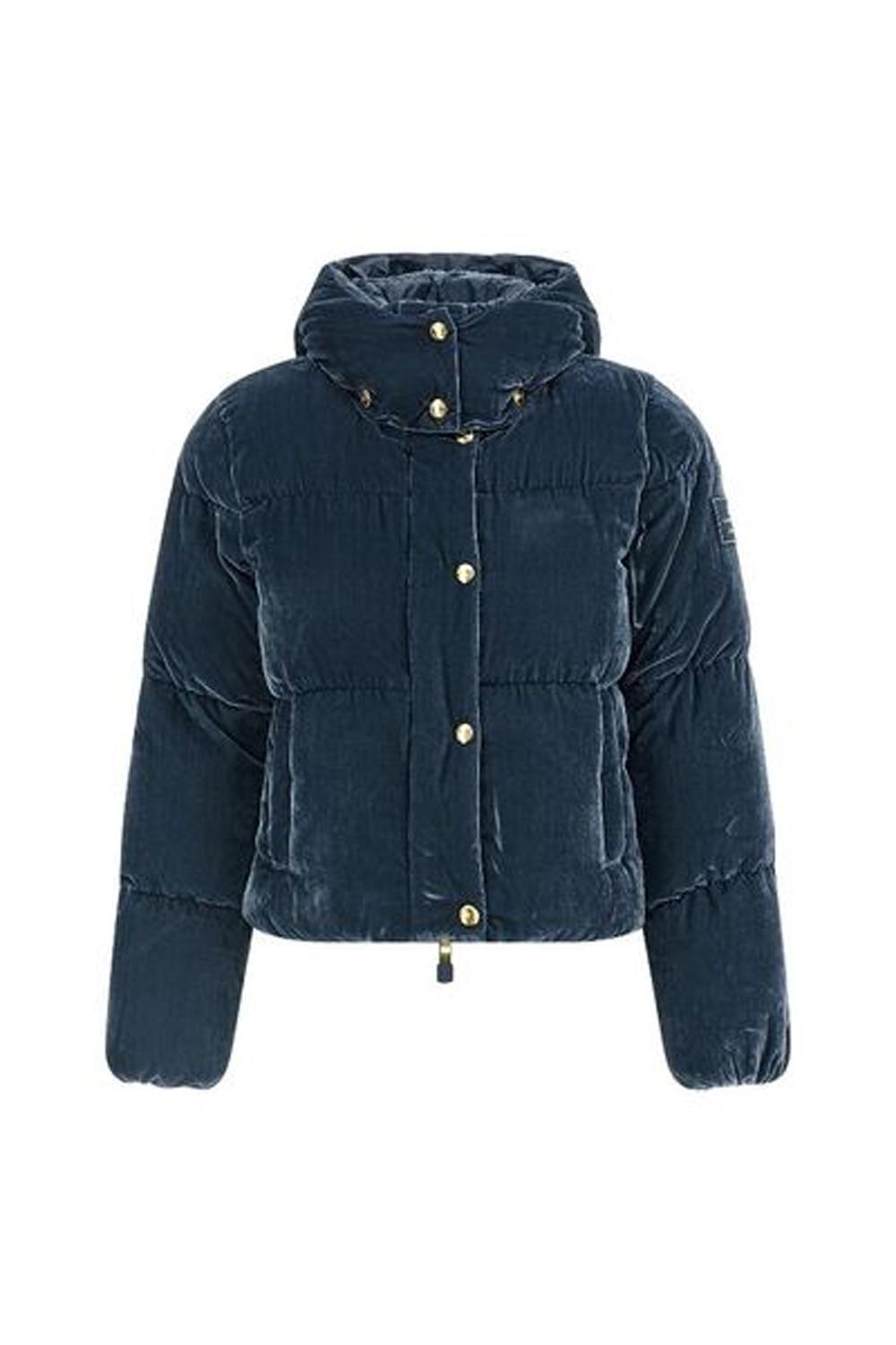 PIUMINO IN VELLUTO CON CAPPUCCIO PI82D 56E2EA8 Elisabetta Franchi 