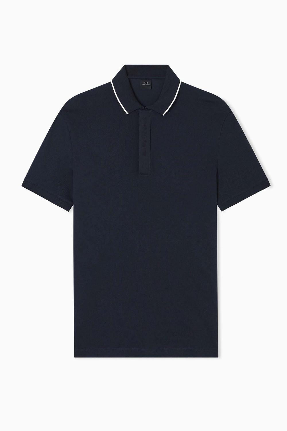 Polo Armani Exchange in cotone piquet con bordino a contrasto XM001285 AF10366UB101 Armani Exchange 
