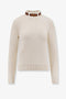Maglia in misto lana con cinturino gioiello<BR/> MK05S 56E2DZ9 Elisabetta Franchi 