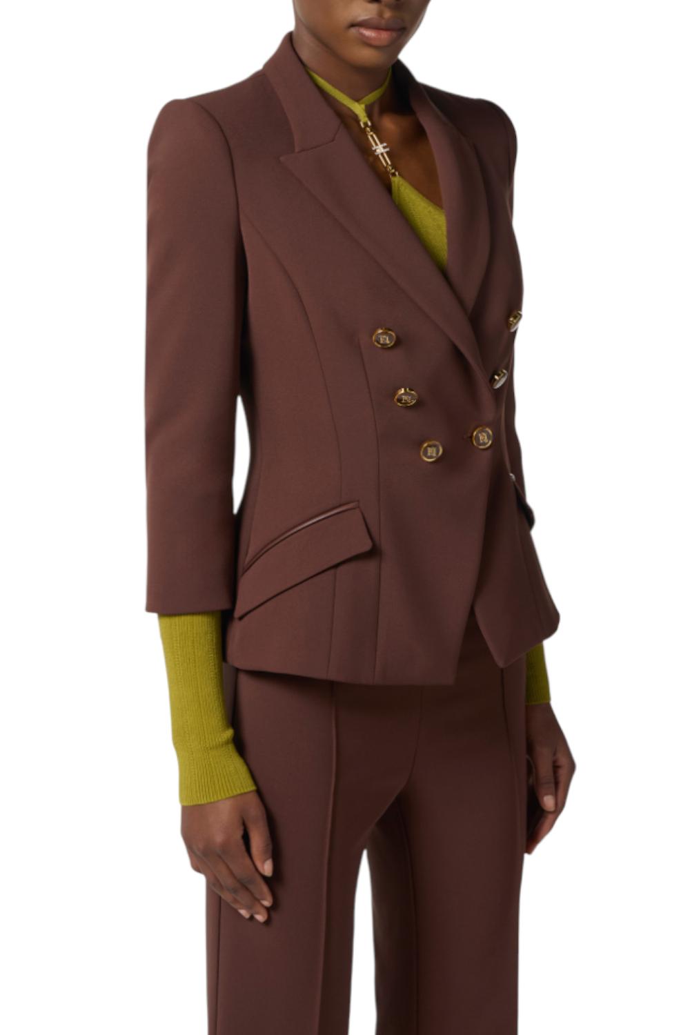 Giacca in doppio crêpe<BR/> GI174 56E2EA3 Elisabetta Franchi 