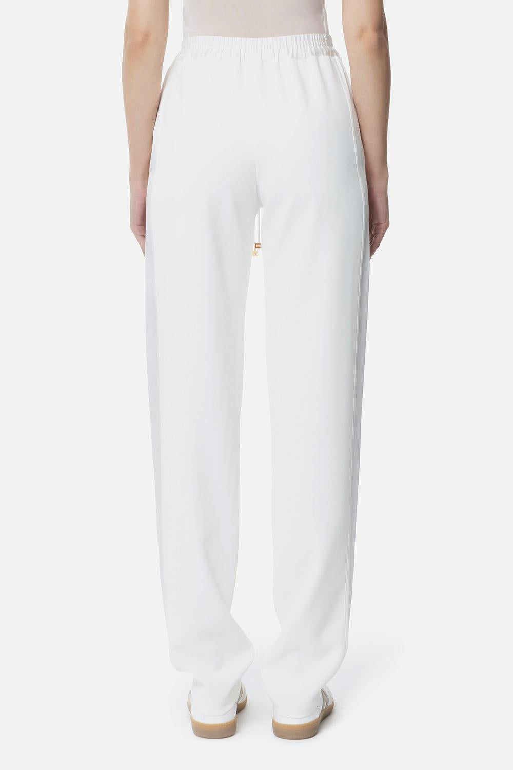 Pantaloni smoking in crêpe con bande in raso<BR/> PA073 51E2360 Elisabetta Franchi 