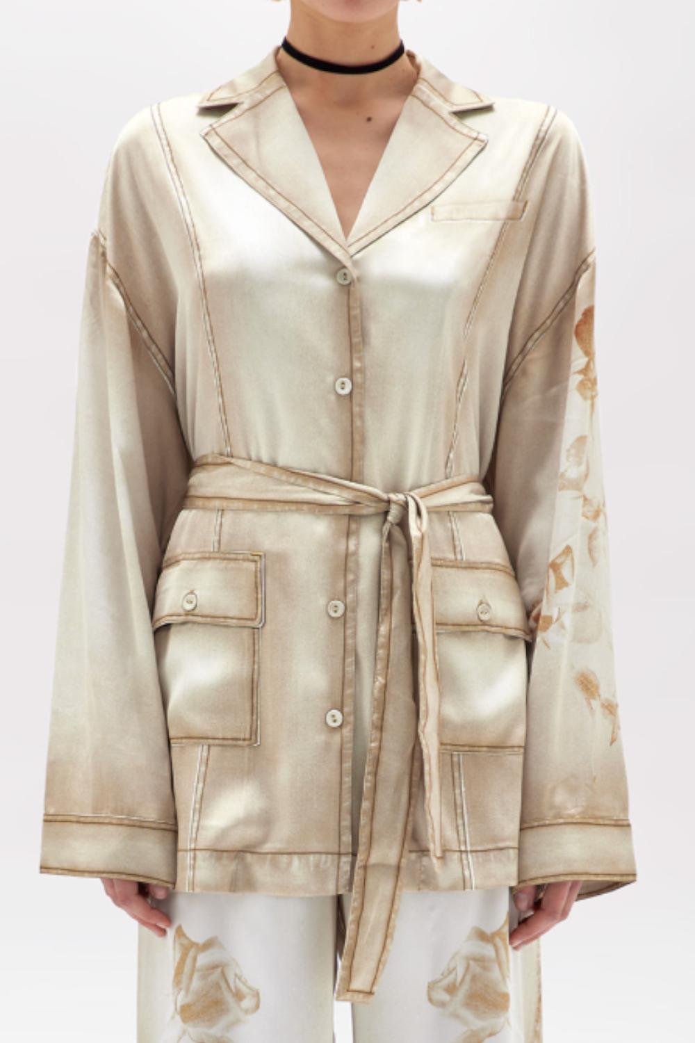 CAMICIA OVER IN RASO EFFETTO DENIM<BR/> RA5071 T3836M9335 Blugirl 
