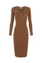 Abito in maglia a costine con taschino<BR/> AM10B 56E2EC1 Elisabetta Franchi 