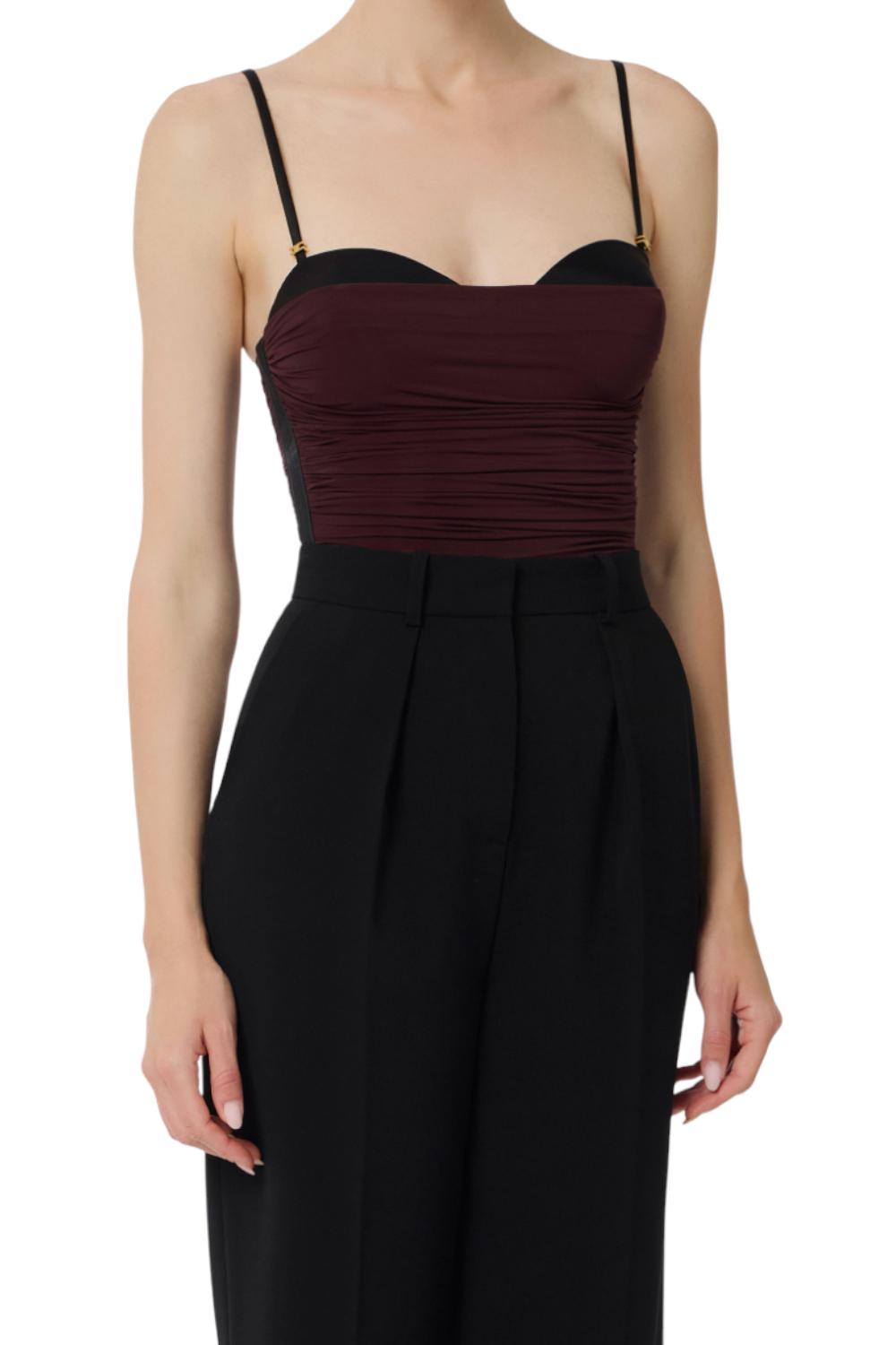 Body in jersey stretch con drappeggi<BR/> BO004 56E2EA4 Elisabetta Franchi 