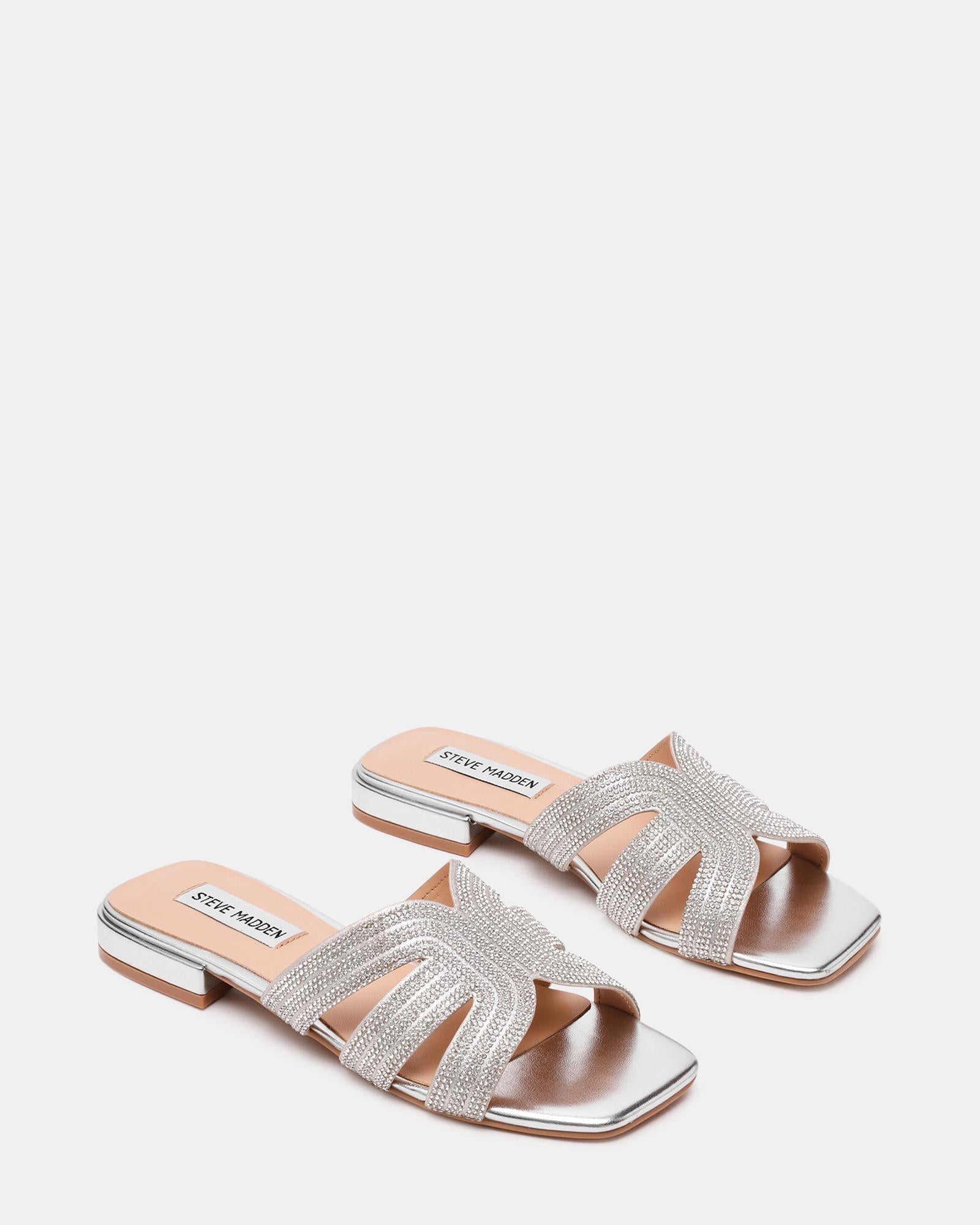 SEQUEL - sandalo basso con strass SEQUEL SILVER Steve Madden 