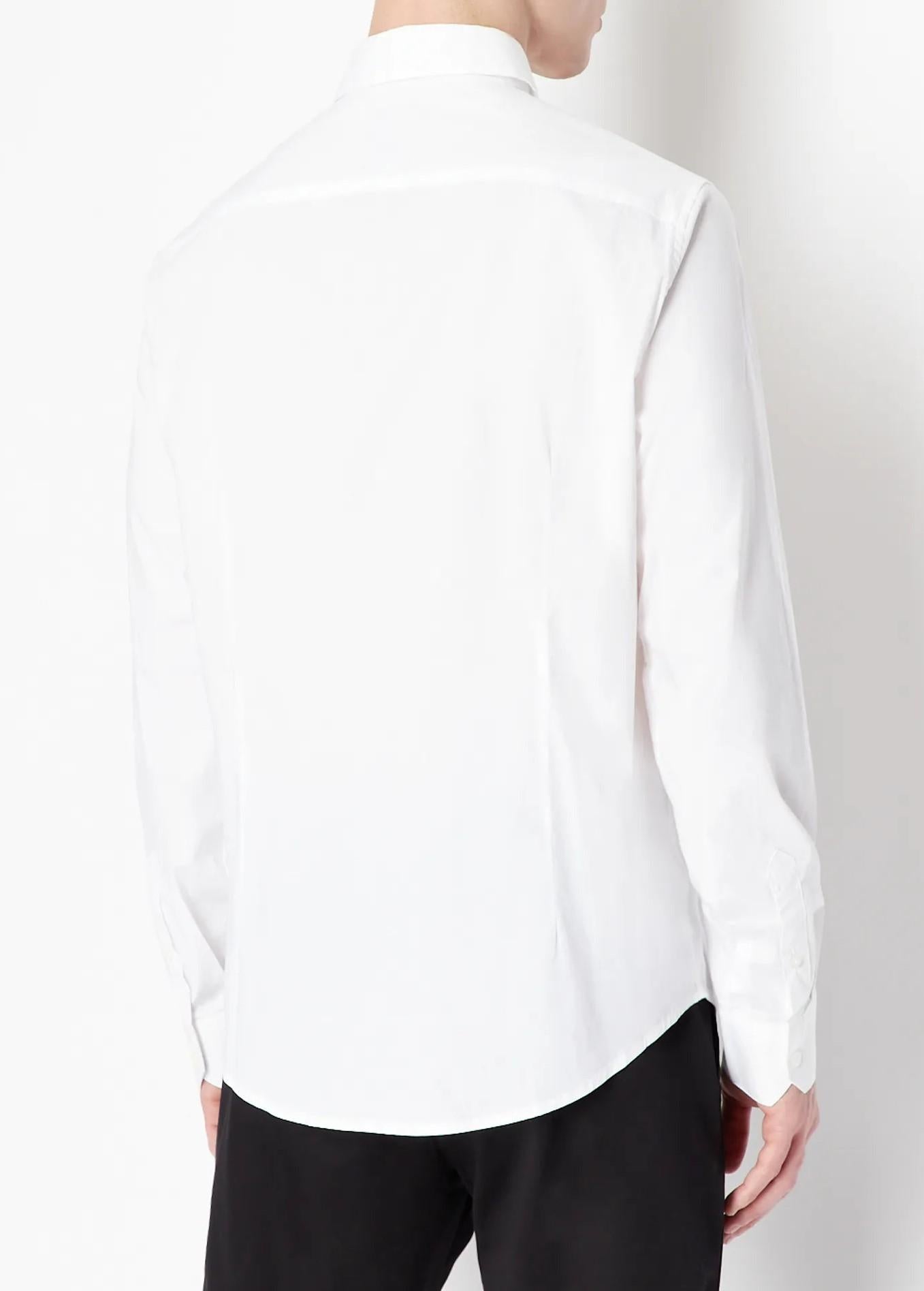 Camicia slim fit in popoeline di cotone stretch 8NZC31 ZN28Z1100 Armani Exchange 