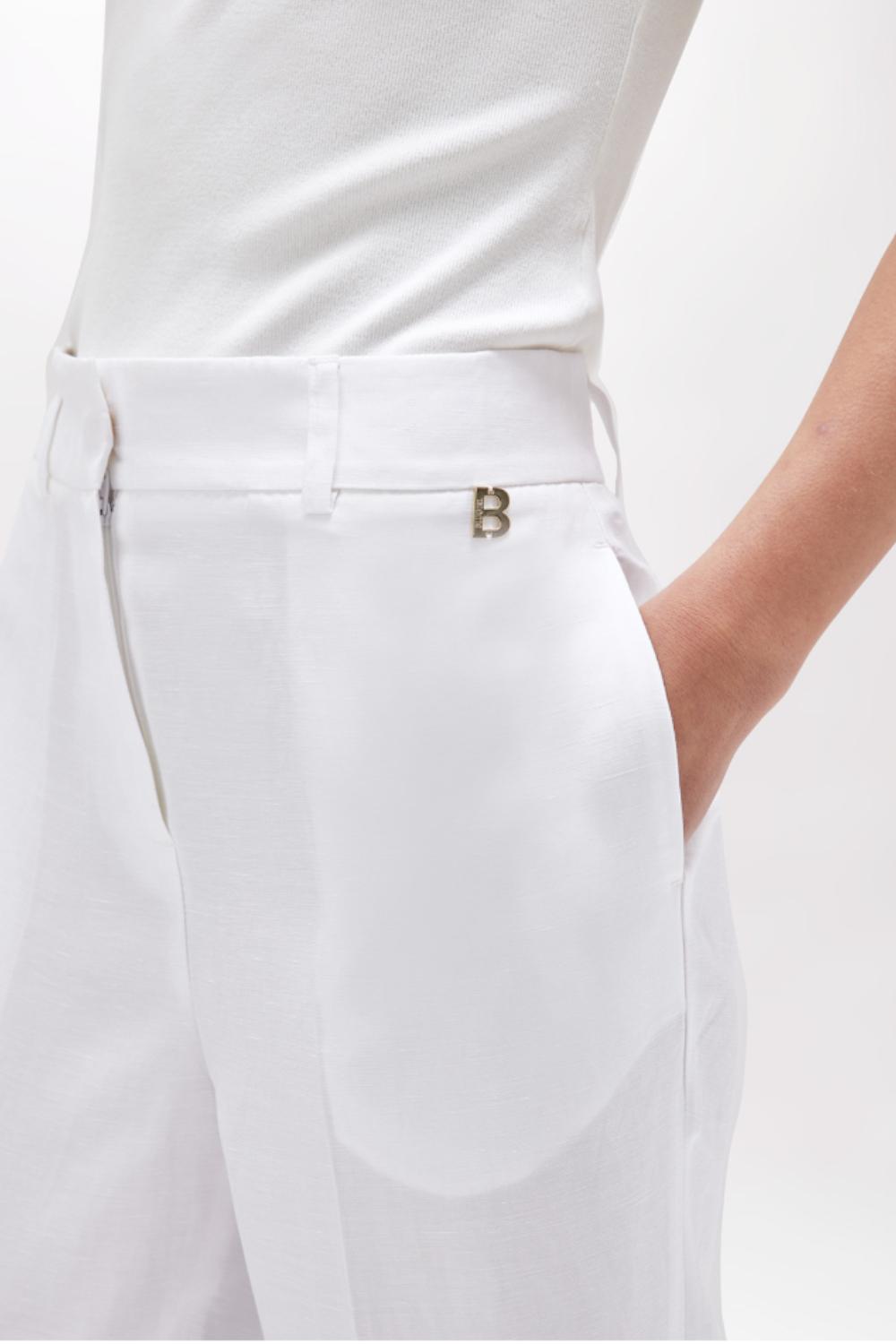 PANTALONI A SIGARETTA IN MISTO LINO<BR/> RA5160 T882314300 Blugirl 