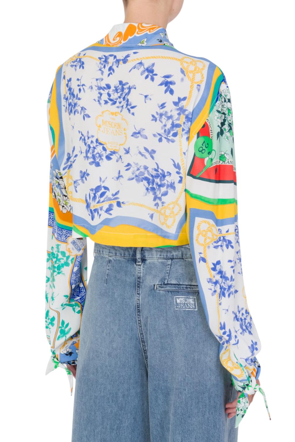 Camicia in crêpe Scarf Print Moschino Jeans<BR/> 0217 37351888 Moschino Jeans 