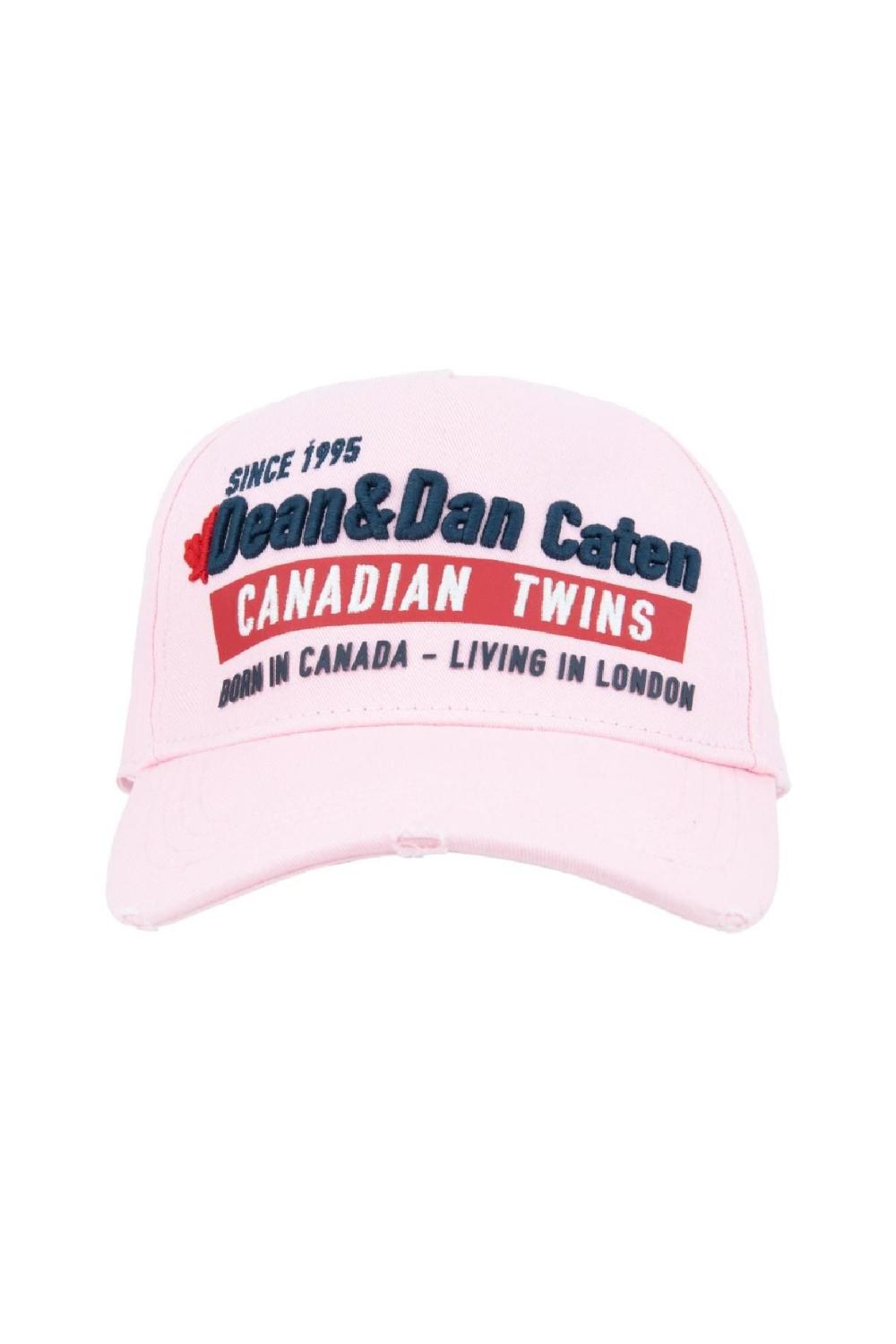 Baseball Cap Dsquared2 in Cotone Rosa  Logo e Scritte Decorative BCM0226 PINK Dsquared2 