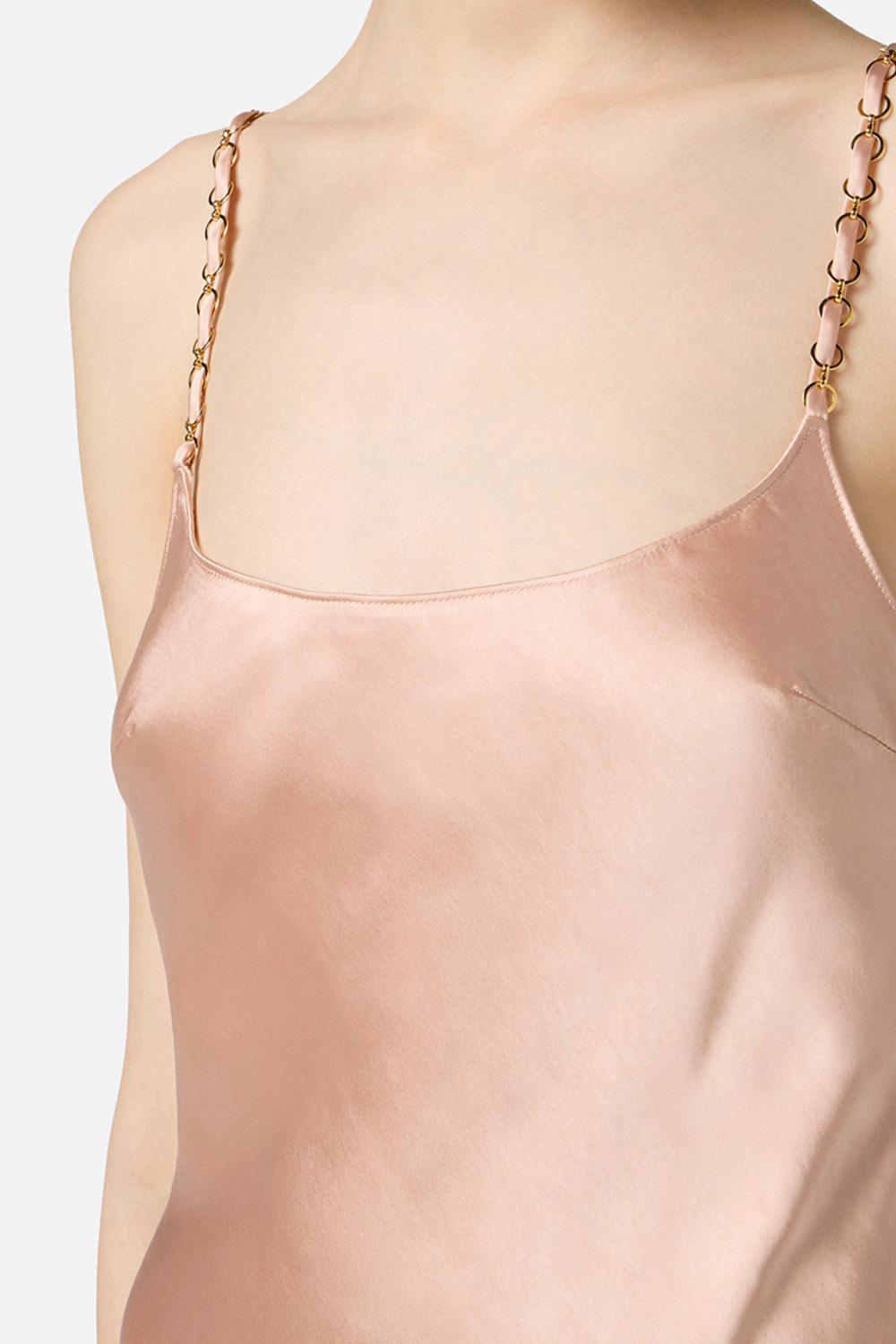 Abito Red Carpet in raso con dettagli gioiello<BR/> ABR07 57E2EA1 Elisabetta Franchi 