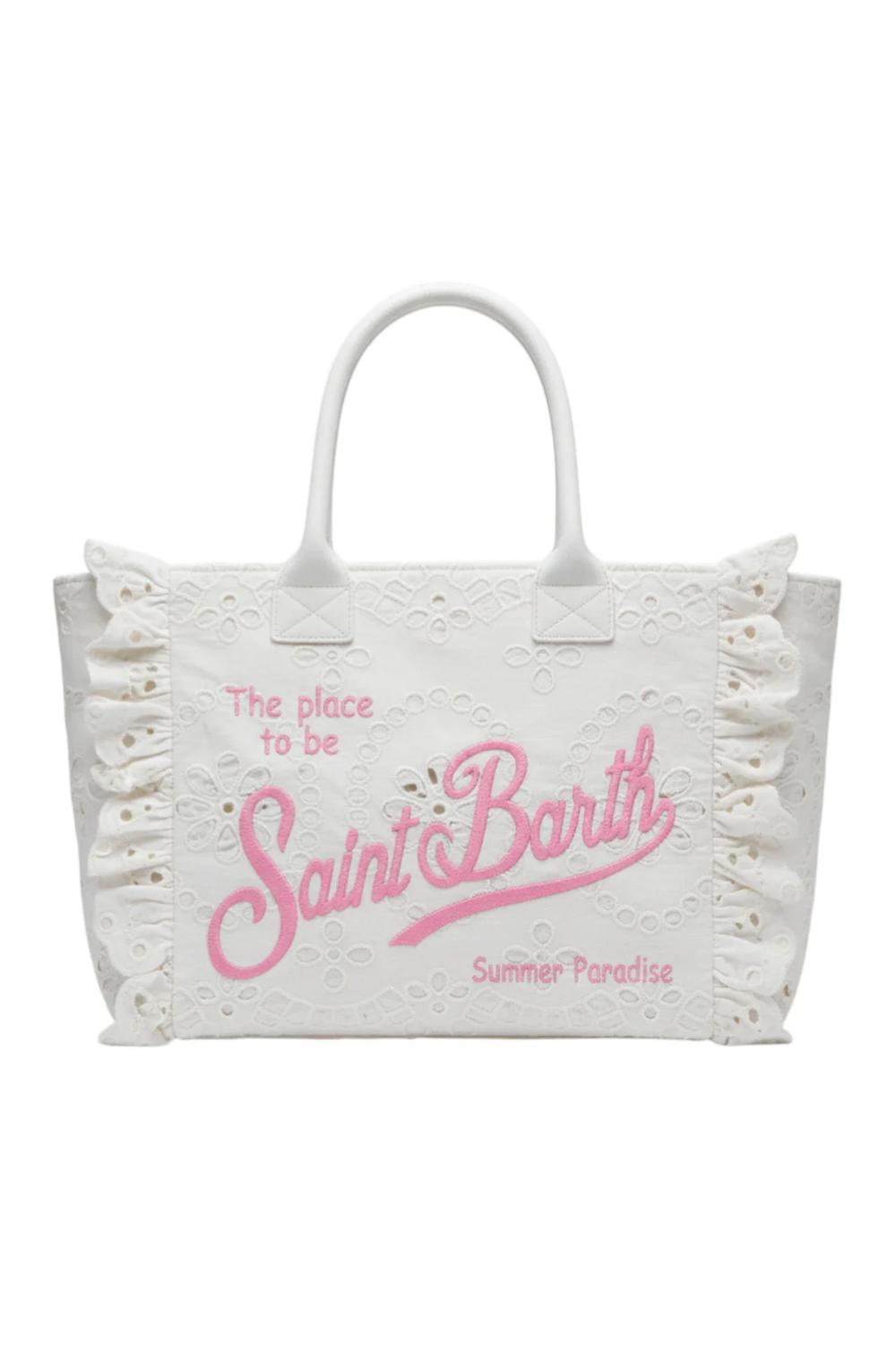 MC2 Saint Barth Vanity Bag in pizzo sangallo con volant VANI0029 -00410L Mc2 Saint Barth 