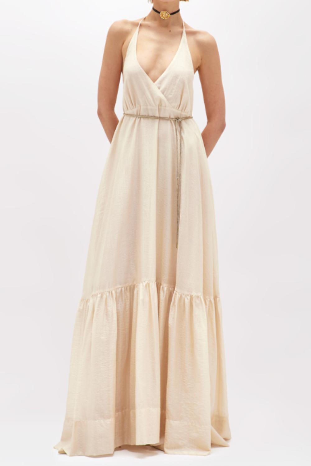 ABITO LUNGO IN TENCEL CON FIGURA<BR/> RA5193 T294830907 Blugirl 