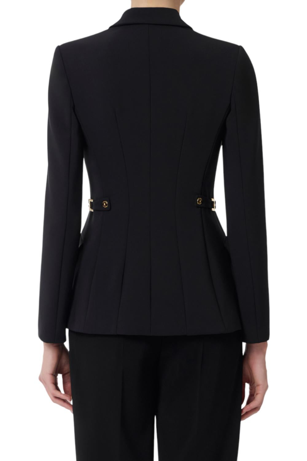 Giacca in crêpe leggero con dettagli gioiello<BR/> GI175 56E2110 Elisabetta Franchi 