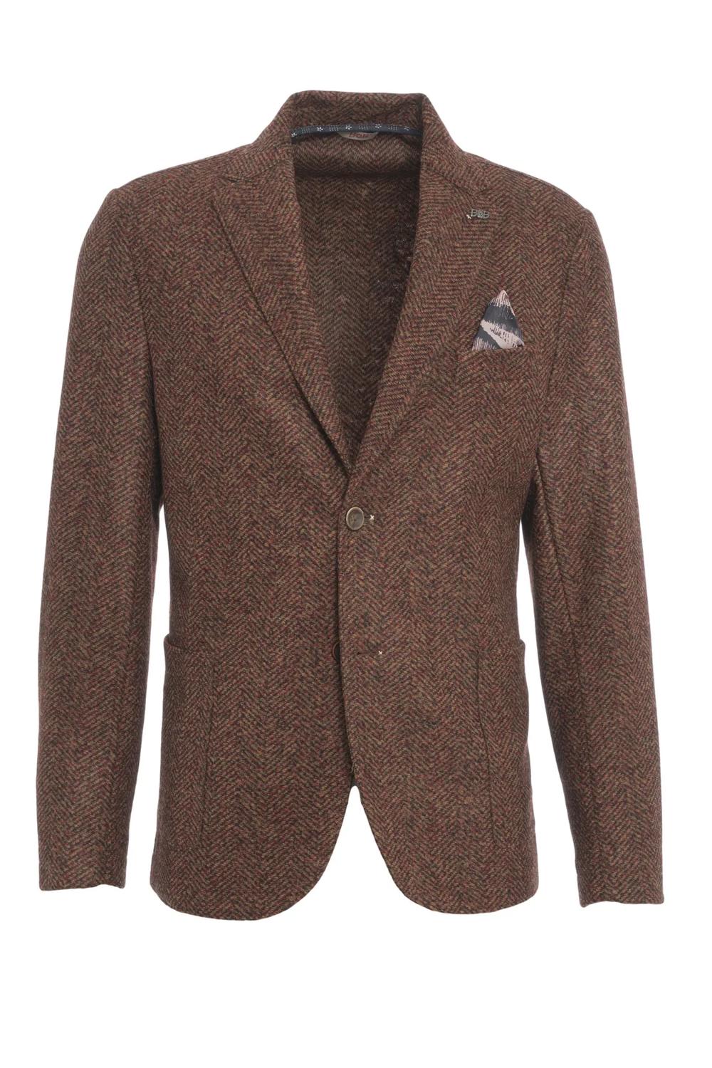 Giacca Due Bottoni in Tessuto Spigato DYLAN177 1 Bob 