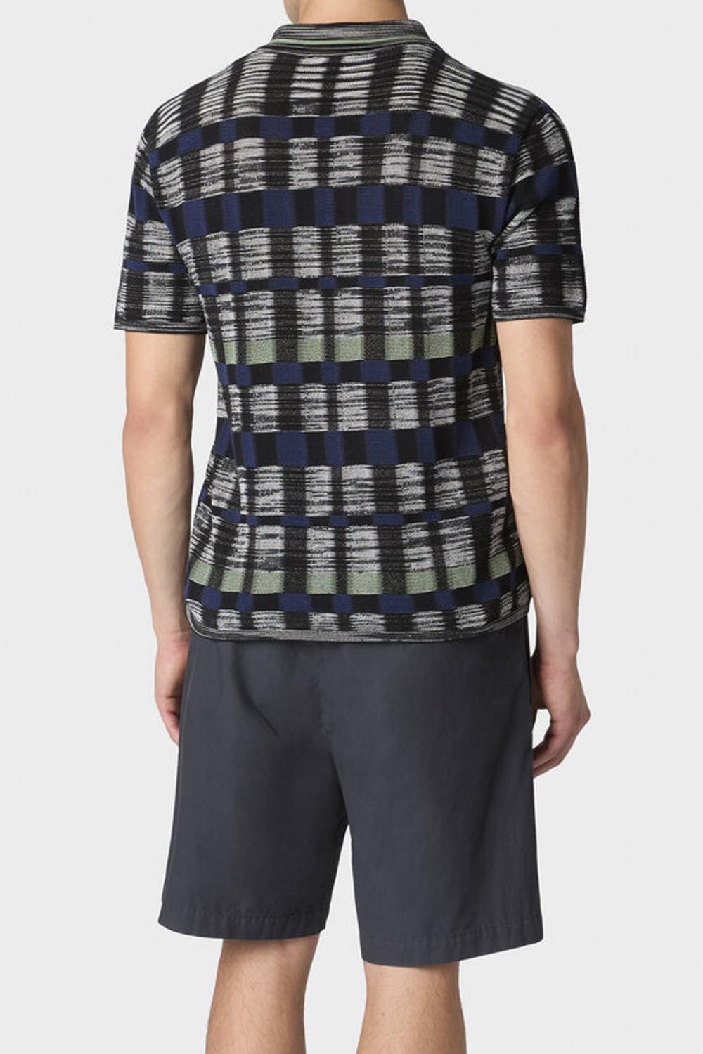 Polo in cotone e viscosa con motivo check US26S20T BK01HYSMSMR Missoni 
